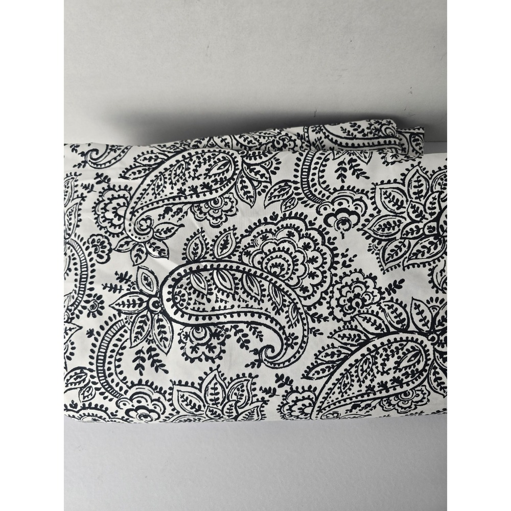 Charisma Sheet Set Cal King Black White Paisley Flat Sheet Microfiber Bedding
